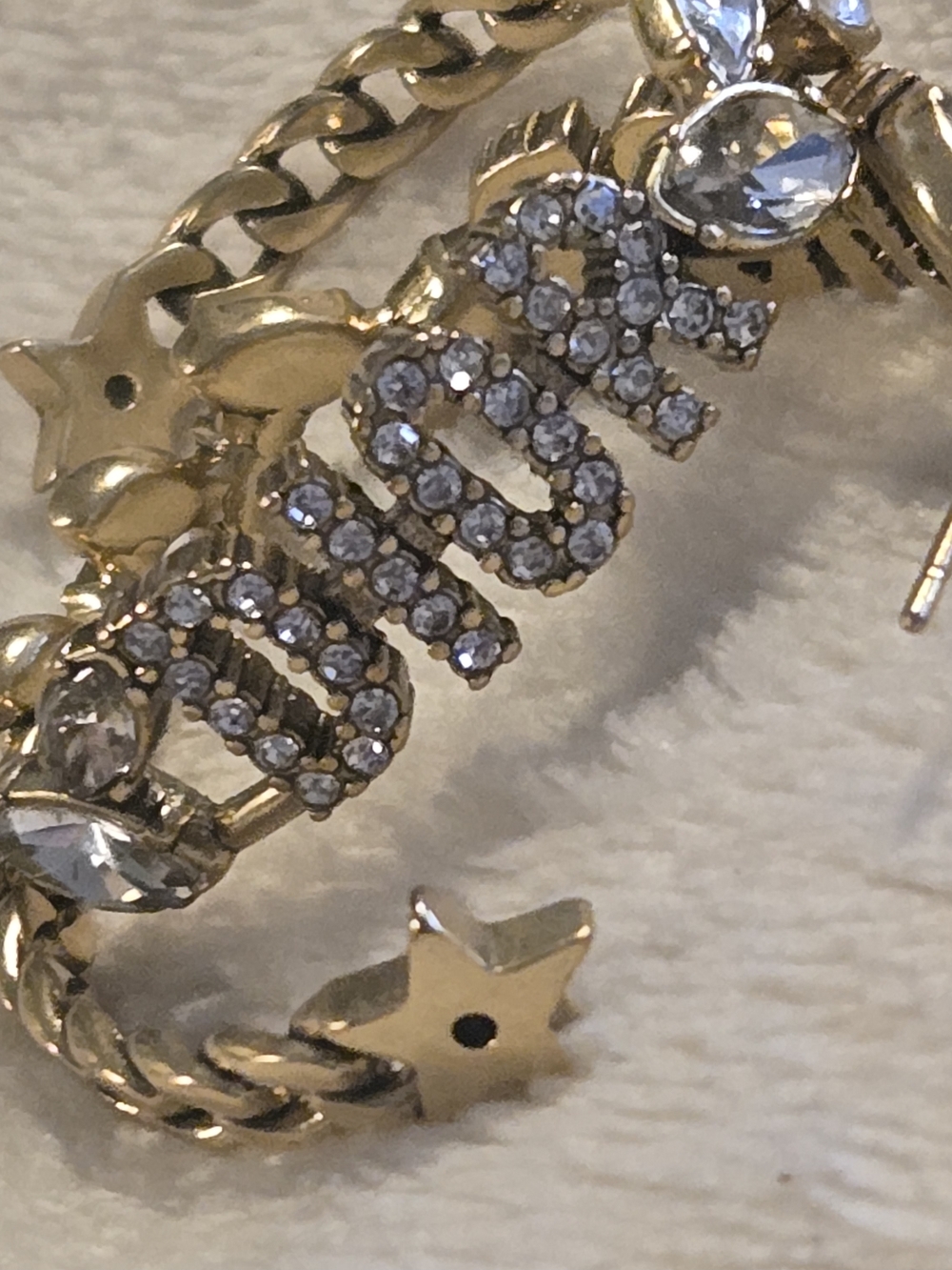 Dior Vintage 925  Crystal-Embellished Hoop Earrings - Women Jewelry - Picture 6 of 12